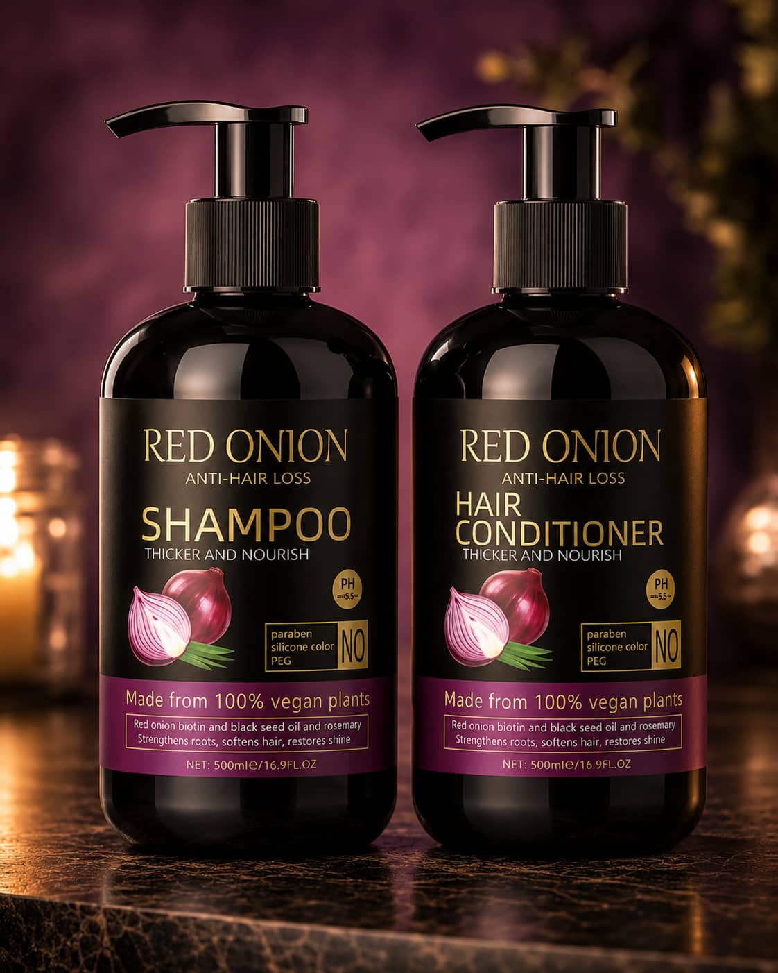Kit Anticaída - Shampoo y Acondicionador para Crecimiento Capilar
